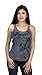 Harley-Davidson Womens Eventide Studded Cross with B&S Burnout Wash Grey Sleeveless Tank