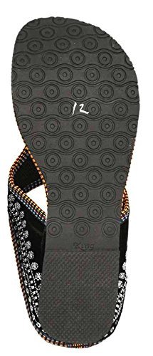 thari choice women's velvet ethnic flat chappal and slipper