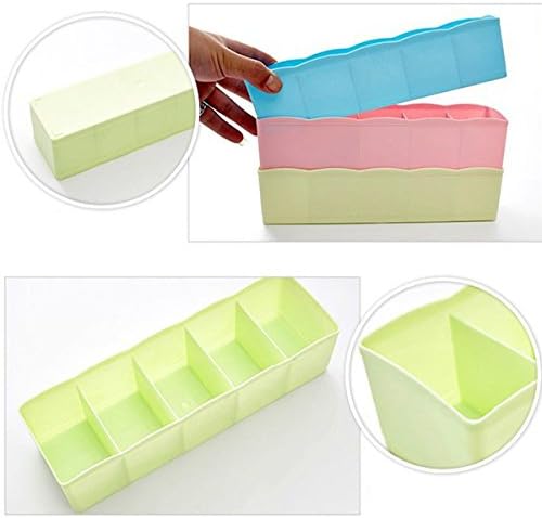 Colorful Superposable Multiduty Stackable Drawers Five Grids Underwear Socks Storage Box (Random: Color)