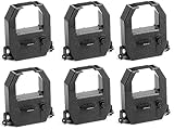 (6 Pack) Amano TCX and PIX Time Clock Ribbon, All