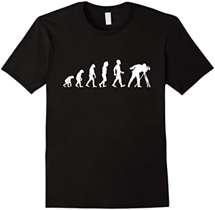 Mens  Evolution Of Cameraman Funny Filmmaker Film T Shirt Gift Medium Black