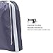 HOMEST 2 Pack XL Nylon Laundry Bag with Strap, Large Dirty Clothes Organizer, Easy Fit a Laundry Hamper or Basket, Can Carry Up to 4 Loads of Laundry, Grey