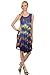 Sakkas 15803 - Nora Sleeveless Embroidered Short Tie Dye Caftan Dress / Cover Up - Blue - OS