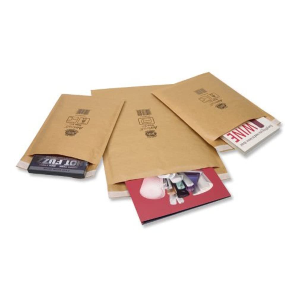 Jiffy Airkraft Lightweight Postal Bag for CD Box of 100 - Size 0, Gold, 140 x 195mm