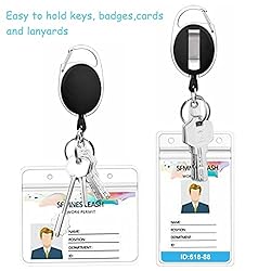 Diateklity 20 Pack Retractable Badge Holder with