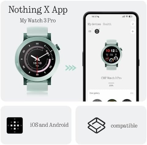 Watch 3 Pro – Reloj Inteligente con Pantalla AMOLED 1,43", 13 Días de Batería, GPS de Doble Banda, Llamadas Bluetooth con IA, Control de Ritmo Cardíaco y Sueño – Gris Oscuro