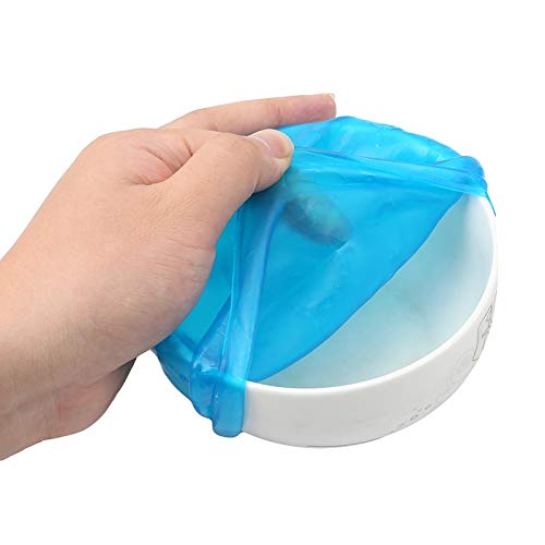 JISETY 4Pcs /Set Kitchen Silicone Preservation Cover Stretch Suction Pot Lids Cooking Pan Spill Bowl Stopper