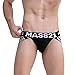 Men’s Sexy Low Rise Jock Strap Thong with Cup Pocket Black Size S