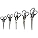 KUONIIY Scissors Set of 5 Soft Comfort-Grip Handles Sharp Titanium Blades