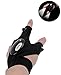 OOCC Half Finger LED Flashlight Gloves Night Fishing Gloves Luminous Multipurpose Glove for Repairing and Working in Darkness Places, Outdoor Sports, Fishing, Camping, Hiking, Running, One Pair