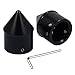 Amazicha Black Front Axle Nut Cover Axle Caps for Harley Softail Electra Road Glides Sportster