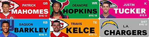 Fantasy Football Draft Board Kit 2019 - Full Color Board & Labels - Thumbnail 4
