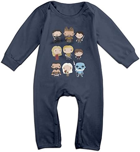 LNNTGT Baby Bodysuit Game Of Thrones Characters Long-Sleeve Romper T-Shirt