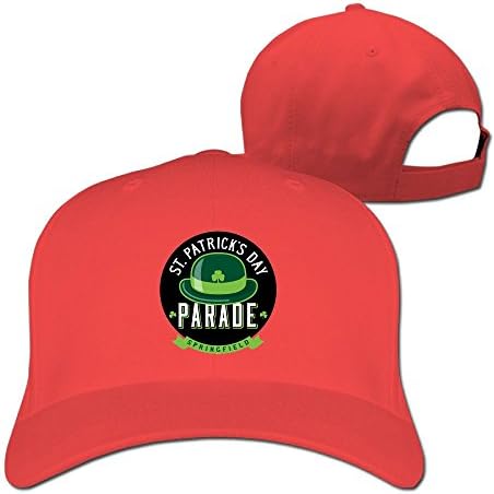 WarrenBBG Classic Baseball Cap ST.Patrick's Day Parade Springfield Low Profile Adjustable Back Strap Dad Hat Red