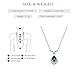 Yonteia Jewelry Set Blue Waterdrop Pendant Necklace and Earrings Gifts For Women