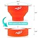 Microwave Popcorn Popper, Silicone Popcorn Maker, Collapsible Bowl with Lid and Handles, Red