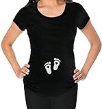 Very Cute Baby Footprints - Pregnant Mom to Be - Maternity Shirt