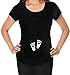 Tstars Maternity Shirts Women Pregnancy Announcement Womens Funny Pregnant T-Shirt Medium Black