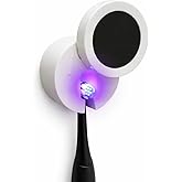 IYE Wall Mounted Electric Toothbrush Holder, Rechargeable Portable Personal Toothbrush Cleaner with Cover for Bathroom and Travel, Keeps Brushes Fresh and Clean