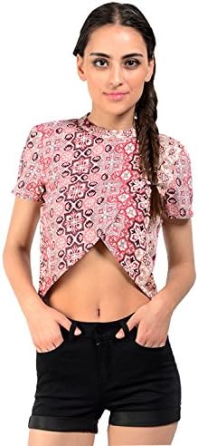 Oranje Clothing Women's Top Large Pink Multi