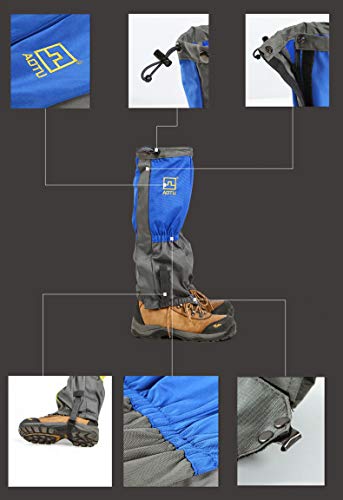 AOTU Wear Resistant Outdoor Hiking Leg Gaiter for Hiking, Walking, Hunting, Mountain Climbing and Snowshoeing (Black)