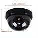 2 Pack indoor Outdoor Dome Camera Dummy Fake Security CCTV Dome Camera with Flashing Red LED Light, Blink Every Other Second