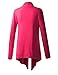 AMORE ALLFY Women's Soft Drape Cardigan Long Sleeve Fuchsia Large