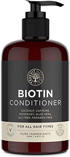 Biotin Hair Growth Conditioner with Coconut & Caffeine for Dry Damaged Hair - Vegan, Sulphate Free
