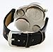 EinCar Fashion Metal Dial Watch with Dual Quartz Movement/Compass/Thermometer Black