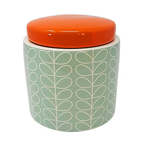OFFICIAL LICENSED ORLA KIELY LINEAR STEM DUCK EGG BLUE FOOD PASTA COOKIE BISCUIT STORAGE CANNISTER CONTAINER CERAMIC JAR