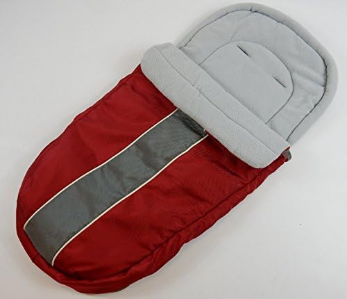 Universal Buggy Footmuff Cosytoe Liner Red Grey