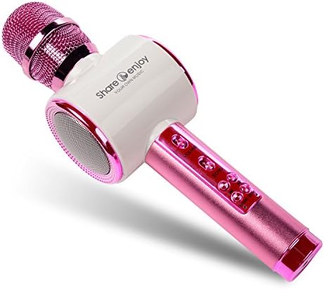 Wireless Microphone Bluetooth Karaoke,Lemego Q911 Mic kids&Adult Singing Machine Handheld Bluetooth Speaker for iPhone Samsung,Tablet,and More for KTV Bar Home Party,2200mAh,(Purple)