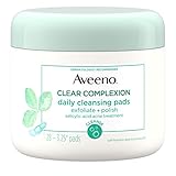 Aveeno Clear Complexion Daily Facial Cleansing Pads with Salicylic Acid Acne Treatment, 28 ct