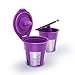 Reusable K Cups for 2.0 and 1.0 Keurig K Cup Style Coffee Maker- 2-Pack K-Cups plus Double Bonus Scoop and Charcoal Filter- Use pods on Over 40 K-CUP Coffee Makers- By Coffee Bean N Leaf Brews