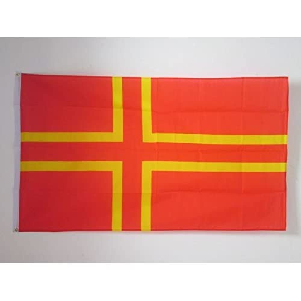 AZ FLAG - Normandy Saint Olaf Cross Flag - 3x5 Ft - 100D Polyester Normandy Province Of France Banner with Two Metal Grommets - Fade Resistant - Vivid Colors - 3' x 5' Feet - 150x90 Cm