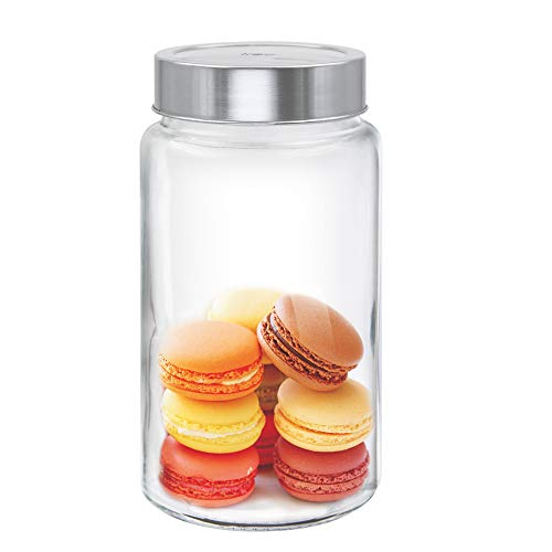 TREO Glass Jar 1000 Ml, 1 Piece, Transparent Home And Kitchen Store