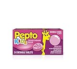 Pepto Bismol Children's Upset Stomach Relief, Bubblegum Flavor, 24 Chewable Tablets