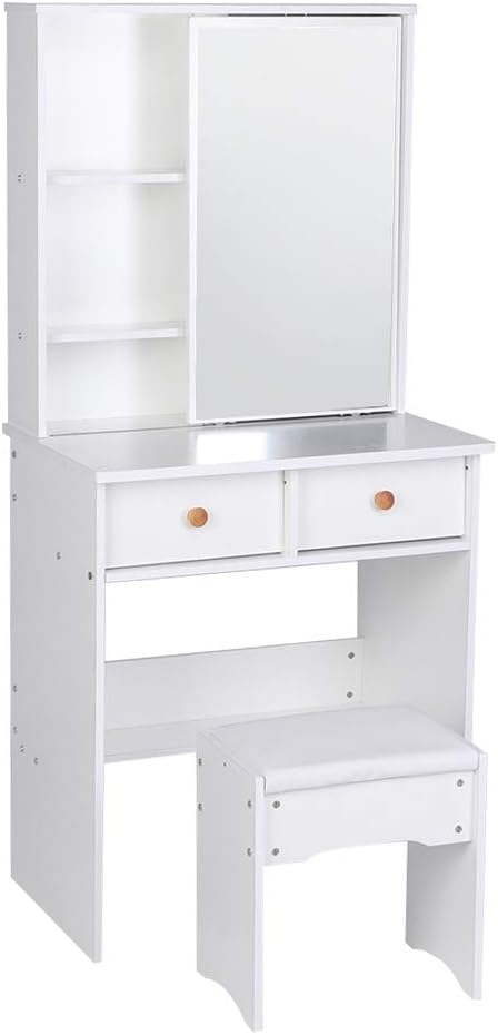 Ejoyous Juego de tocador y Silla de tocador para Dormitorio, tocador