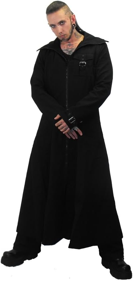 Necessary Evil Marduk Mens Hooded Trenchcoat