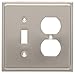 Franklin Brass 126480 Country Fair Toggle Switch and Single Duplex Wall Plate, Satin Nickel