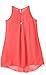 Amy Byer Girls' Big Chiffon Trapeze Dress with Necklace