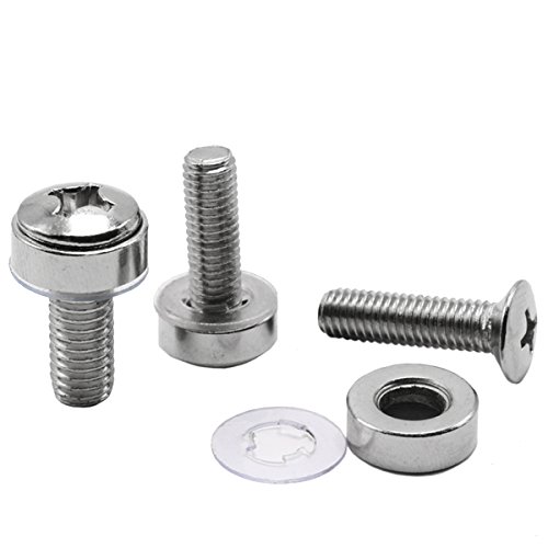 Fencher 60-Pack M6 x 16mm Screws and Cage Nuts for server shelf Cabinets Rack Mount screw