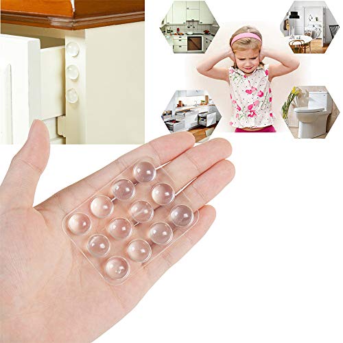 Fenleo Furniture Bumpers, Clear Adhesive Bumper Pads 24 Pcs, Sound Dampening Transparent Rubber Feet for Cabinet Doors, Drawers, Glass Tops, Picture Frames, Cutting Boards - Thumbnail 7