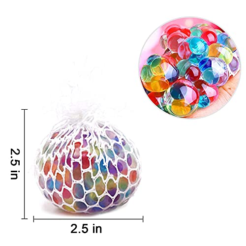 12 PCS Mesh Squishy Balls,LED Grape Squeeze Balls Squishy Toys Anti
