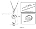 Womens Love Musical Note Pendant Necklace