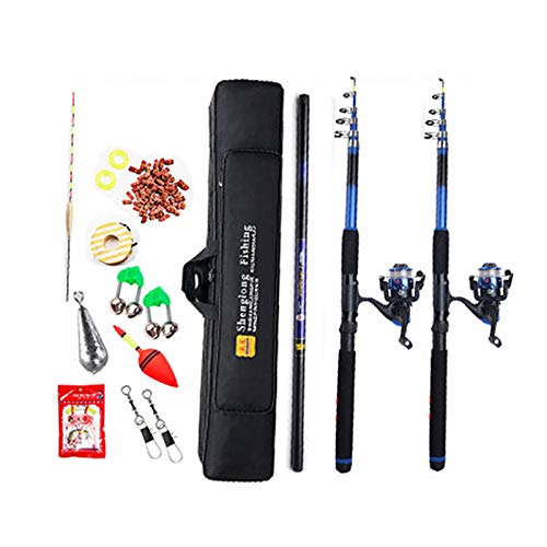 JIE KE Angelausrüstung Angelrute Reel Combos, Teleskop Angelkolke mit Spinning Rolle Kit Für Erwachsene Kinder Outdoor…