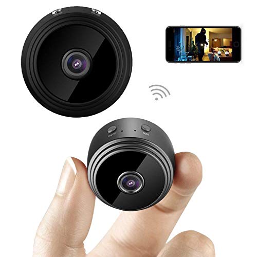 Mini Spy Camera, Wireless, Hidden Spy Camera High Def, HD 1080P with WiFi, Small & Hidden Security Camera/Nanny Cam, Built-in Battery,Motion Detector and Night Vision for iPhone,Tablets,PC/Mac