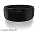 Arua Silicone Ring for Men. Thin, Comfortable, Durable Rubber Wedding Band Gift Bag and Silicone Keychain Included.