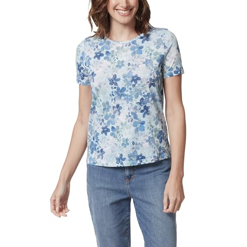 Gloria Vanderbilt Women's Amanda Short Sleeve Knit Tee Shirt with Wide Crew Nec…