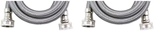 CERTIFIED APPLIANCE WM72SS2PK Braided Stainless Steel Washing Machine Hose, 2 pk (6ft) Home, garden &amp; living